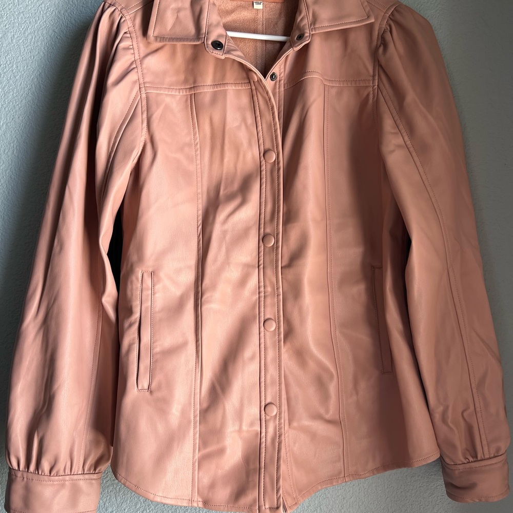 Blank NYC Women's Blush Leather Jacket